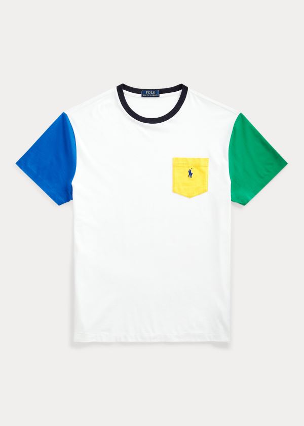 T Shirt Polo Ralph Lauren Color-Blocked Pocket Homem 60579-PMUN